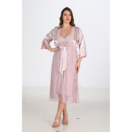 MARSiLYAN- 2'li Pudra Sabahlık Takımı Bigsize 6220