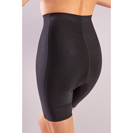 Golshan Girdle Extra Hight Waist Short Corset, İz Yapmayan Görünmez Ekstra Yüksek Bel Uzun Paçalı Siyah Korse