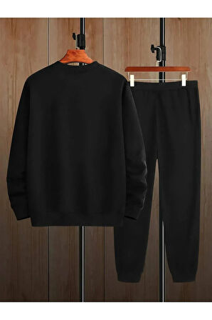 Uyuyan Ricky Baskılı Unisex Sweatshirt Alt-üst Takım
