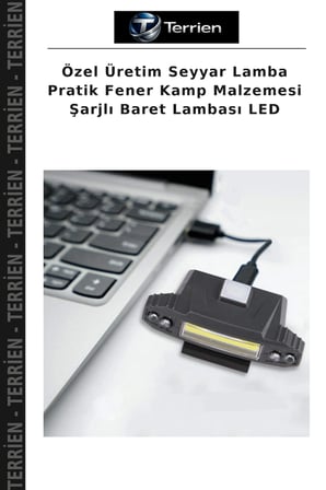 Özel Üretim Seyyar Lamba Pratik Fener Kamp Malzemesi Şarjlı Baret Lambası LED