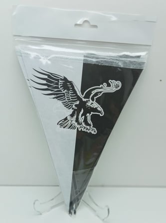 Premium Asılı Etkinlik Kutlama SİYAH BEYAZ ÜÇGEN FLAMA