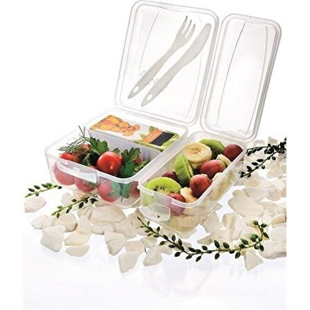  Takeaway Ergonomik Asorti Çatal Bıçaklı Pratik Yoğurt Saklama Kabı