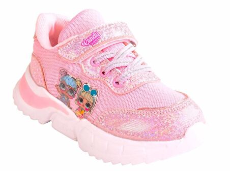 Kız Çocuk Hafif Taban Pembe&Lila Spor Ayakkabı Sneakers