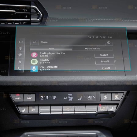 Audi A3 Uyumlu MAT 10,1 inç Navigasyon 9h Nano Ekran Koruyucu 2021-2026