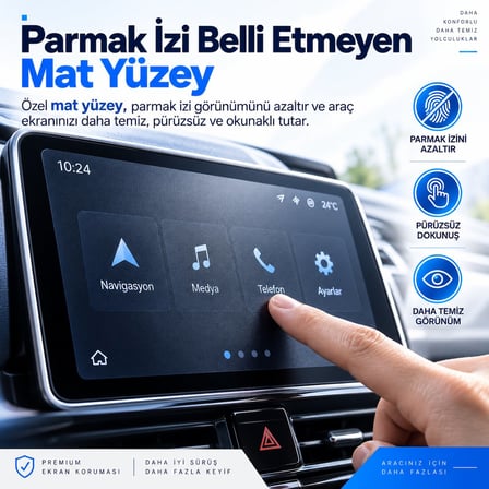 Bmw i7 Uyumlu MAT Görünüm Multimedya ve Sağ Yolcu Ekran 9h Nano Ekran Koruyucu 2026-2027