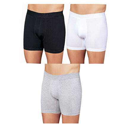 Huma One Erkek Lycralı Düz Boxer 2170