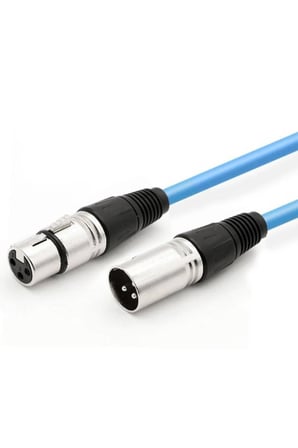 20 Metre Mavi Xlr-xlr Mikrofon Kablosu | Profesyonel Stereo Ses Kablosu – Sahne & Stüdyo Kullanımı