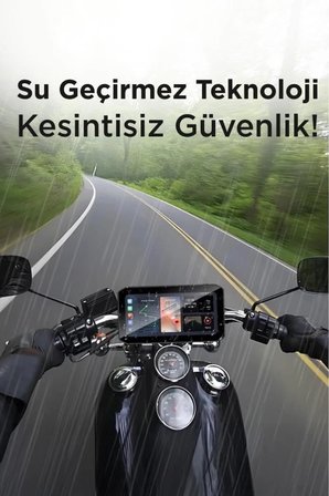 Araç İçi Kamera Tekerlek Basınç Göstergeli Carplay Android Auto Ön ve Arka Motorsiklet Kamerası M8E
