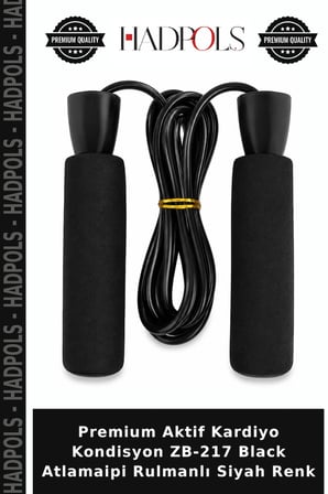 Premium Aktif Kardiyo Kondisyon ZB-217 Black Atlamaipi Rulmanlı Siyah Renk