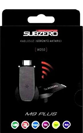 Subzero WD50 M9 Plus Kablosuz HDMI Görüntü Aktarıcı Siyah