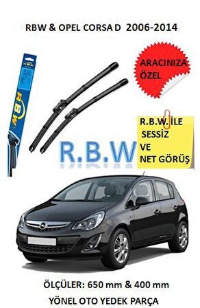 RBW  Opel Corsa D   (2006-2014)  Aracınız İçin Özel Muz Tip Silecek Takımı