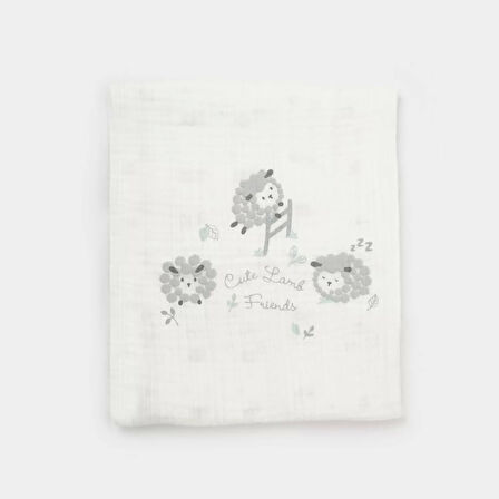 Eterella Lamb Friends Battaniyeli Tüllü 4'lü Set  Gri