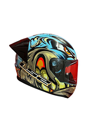 RAPID 2 RACE NEO MAVİ-MOR KASK+SPOİLER