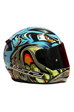 RAPID 2 RACE NEO MAVİ-MOR KASK + SPOİLER SET