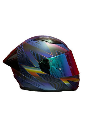 RAPID 2 RACE OPTIK MAT MAVİ-MOR KASK++SPOİLER-SET