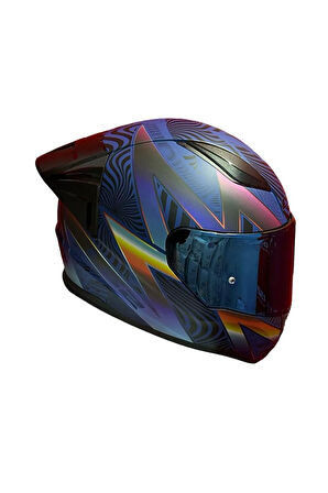 RAPID 2 RACE OPTIK MAT MAVİ-MOR KASK++SPOİLER-SET