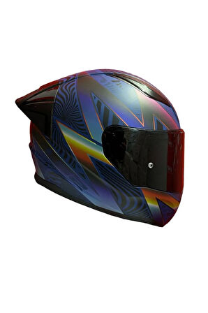 RAPID 2 RACE OPTIK MAT MAVİ-MOR KASK++SPOİLER-SET