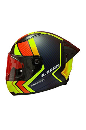 RAPID 2 RACE EXTRA MAT NEON SARI-NAVY MAVİ KASK+SPOİLER
