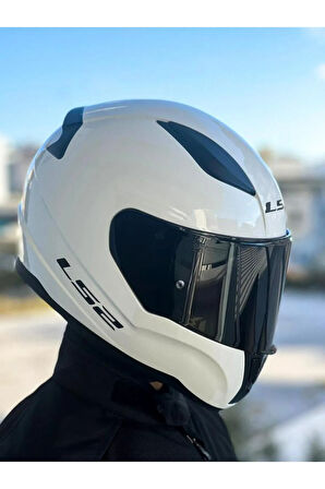 Rapid 2 Beyaz Kask Siyah Vizörlü