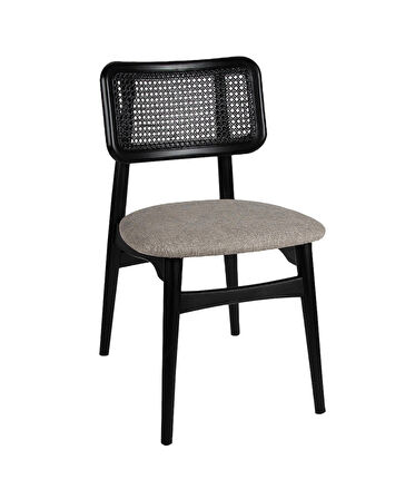 Mabel Siyah Ahşap Sandalye