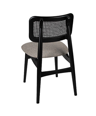 Mabel Siyah Ahşap Sandalye