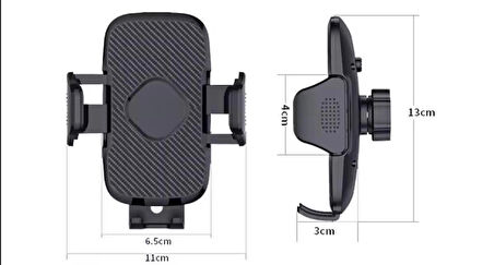 Unico Araç İçi Klima Peteği Telefon Tutucu, Metal Klipsli Araba Telefon Tutucu Metal Klipsli
