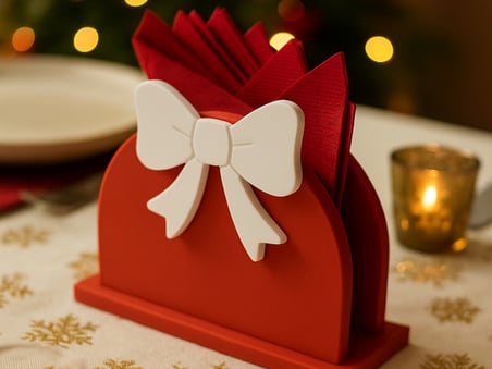 Trendexa Yılbaşı Temalı Peçetelik Noel Dekoratif Masa Peçete Standı MAC