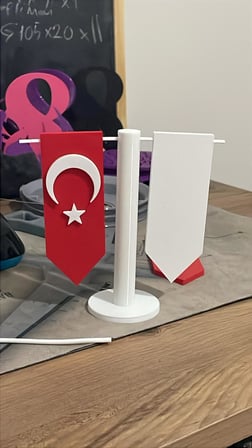Trendexa Masaüstü Standlı Türk Bayrağı Dekoru Ofis ve Masa Süsü MAC