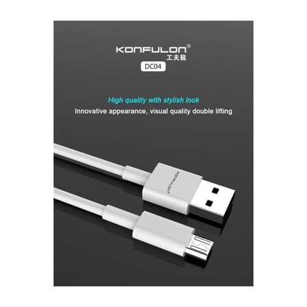 Trendexa Konfulon DC04 Süper Hızlı Micro USB Kablo 1M 2A MAC