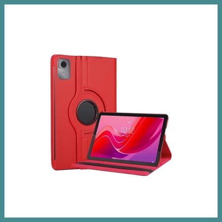 Trendexa Lenovo Tab M11 TB330FU 360 Tablet Deri Kılıf - Kırmızı MAC