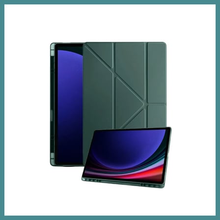 Trendexa Samsung Galaxy Tab A11 Plus Kalemlikli Mars Tablet Kılıfı - Koyu Yeşil MAC