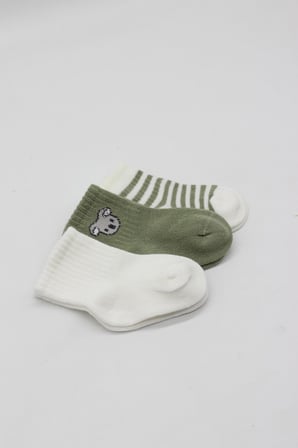 Trendexa Koala Boy 3'lü Penye Soket Çorap 10133 Ekru · Beden: 0-3 Ay · Renk: Ekru MAC