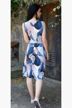 Trendexa Bisiklet Elbise Kollu Abiye Midi Kuşaklı Yaka Uzun · Renk: Çok Renkli · Beden: 2XL MAC