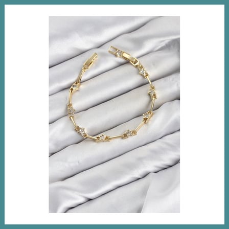Trendexa CM Gold Renk Yıldız Model Zirkon Taşlı Pirinç Kadın Bileklik MAC