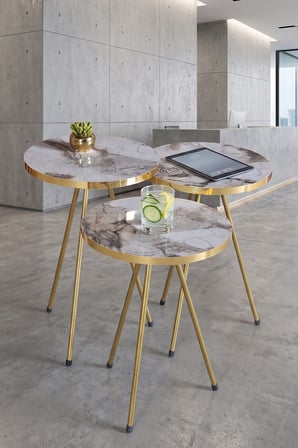 Trendexa Metal Gold Zigon Beyaz 3'lü MAC