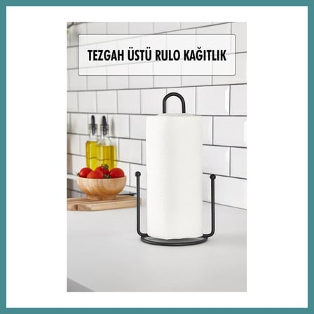Trendexa Metal Kağıt Havluluk & Dik Havlu Peçetelik Siyah 28 Cm MAC