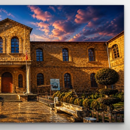 Trendexa Tarihi Yozgat Lisesi Kanvas Tablo 60X120 CM MAC