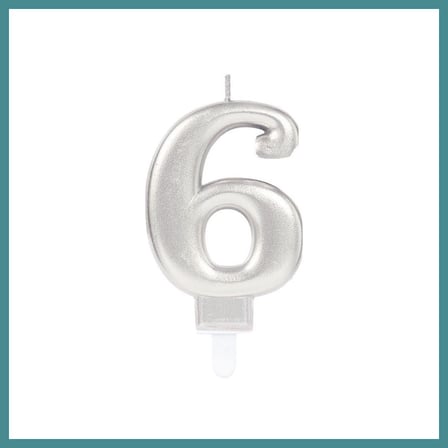 Trendexa 6 Rakam Mum Gümüş Renk MAC