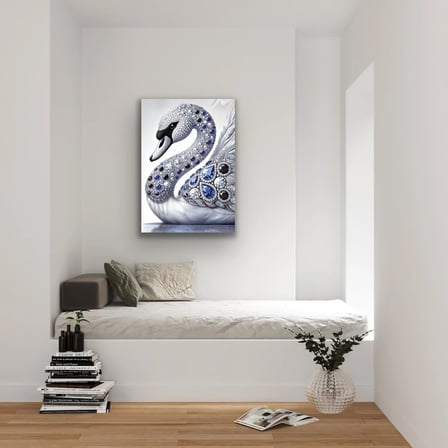 Trendexa Elmaslı Kuğu Kanvas Tablo 70x100cm MAC