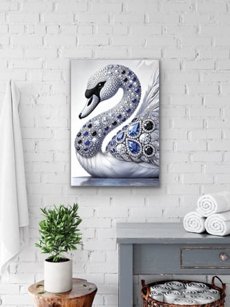 Trendexa Elmaslı Kuğu Kanvas Tablo 70x100cm MAC