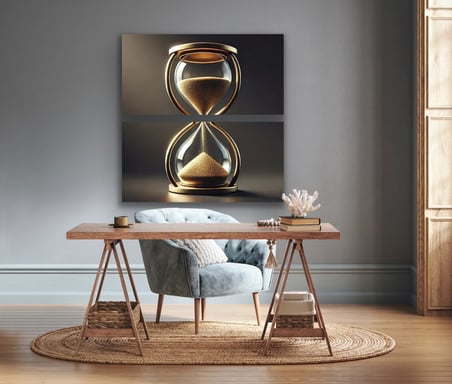 Trendexa 2li Kum Saati Kanvas Tablo 60x120cm x2 MAC
