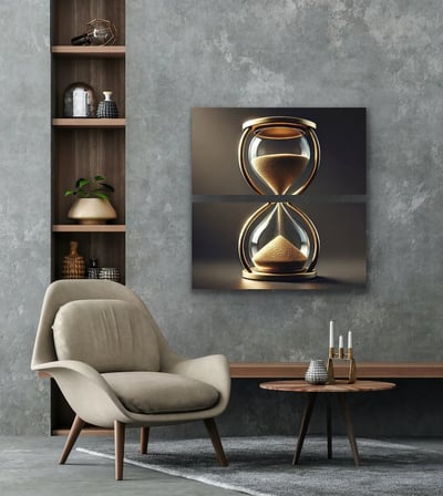 Trendexa 2li Kum Saati Kanvas Tablo 60x120cm x2 MAC