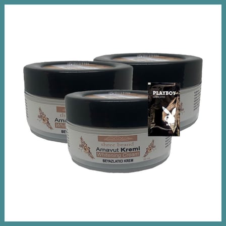 Trendexa Three Brand Arnavut Kremi LFHX0400 Whitens Cream 3 Adet Adet Aklık Kremi 50 ml + 1 Adet Jel Hediye MAC