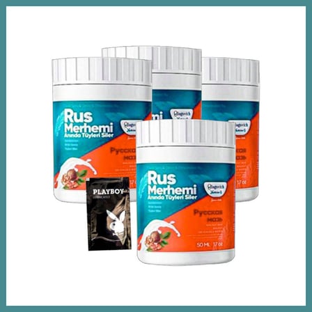 Trendexa Playboy Turquoise 4lü Birden Ceviz & Ceviz Sütü Rus Merhemi 50 ml Tüy Dökücü Krem + 1 Armağan Jel MAC