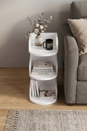 Trendexa Yan Sehpa Suntalam Beyaz 60x43 cm MAC