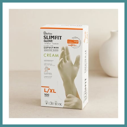 Trendexa Pudrasız Nitril Muayene Eldiveni L-XL 100'lü (Krem) MAC