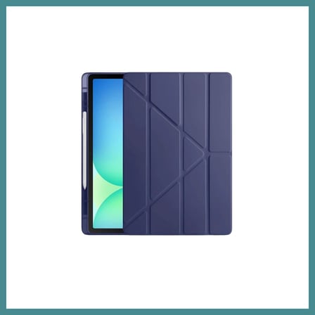 Bezos iPad Pro 11 (2024) Kılıf Kalemlikli Hugo Tablet Kılıfı - Lacivert MAC