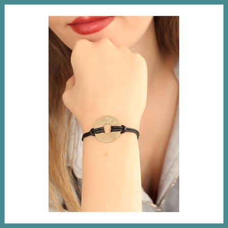 Trendexa LUCKY (Şanslı) Siyah Deri İpli Unisex Mood Bileklik MAC