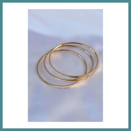 Trendexa 316L Çelik Gold Renk 3'lü Ajda Model Kadın 60 mm Bilezik MAC