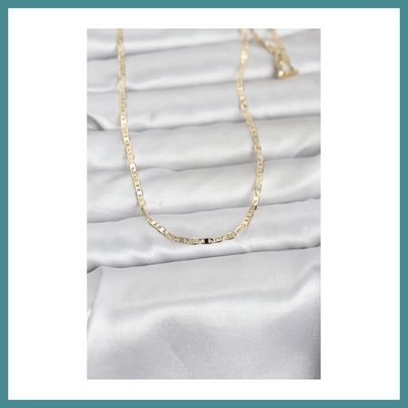Trendexa CM 14K Gold Renk Lazerli Yassı Model Zincirli 60 cm Kadın Kolye MAC